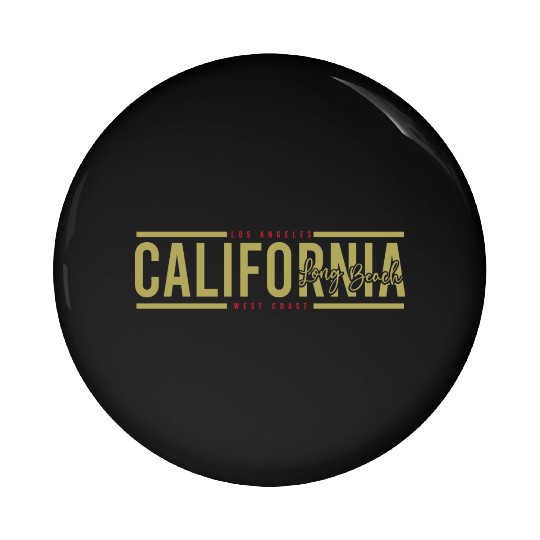California Long Beach Surfing Pin Buttons