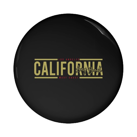 California Long Beach Surfing Pin Buttons