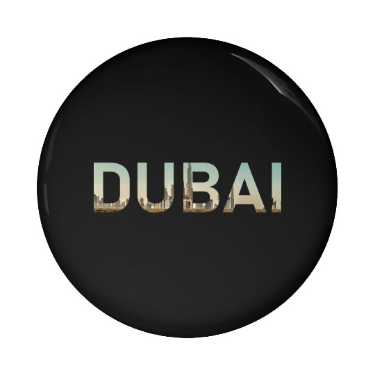 Dubai Desert Skyline United Arab Emirates UAE Pin Buttons
