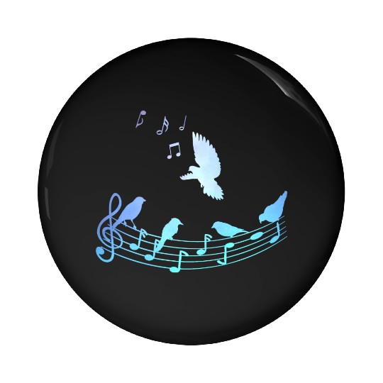 Musician Bird Songs Nature Pin Buttons