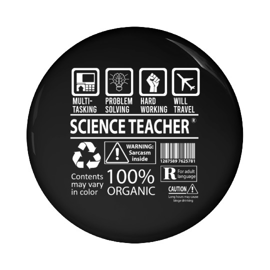 Science Teacher Pin Buttons - Multitasking Job Gift It