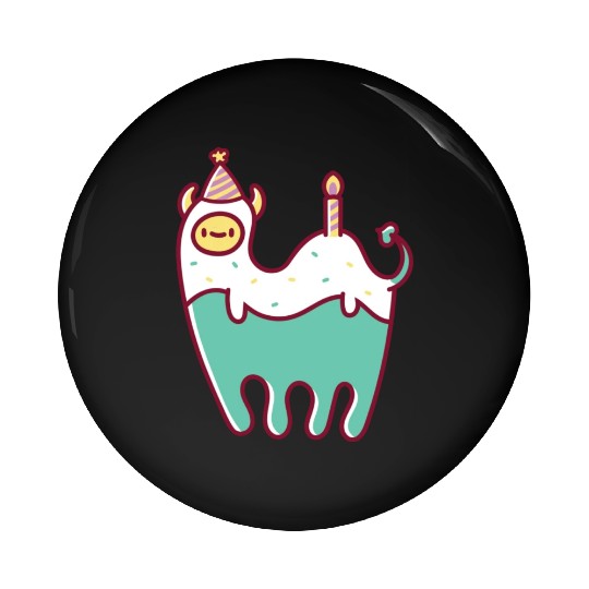 Green Llama Monster Party Pin Buttons