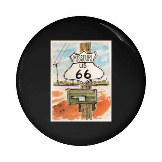 Missouri Route 66 Sign Pin Buttons