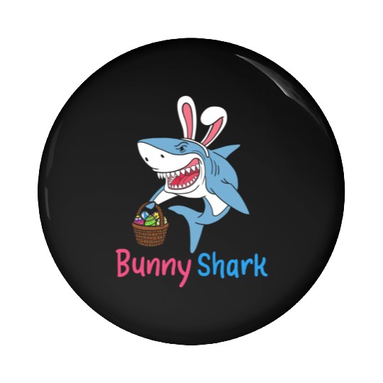 Bunny Shark Easter Sunday Egg Hunting Holiday Gift Pin Buttons