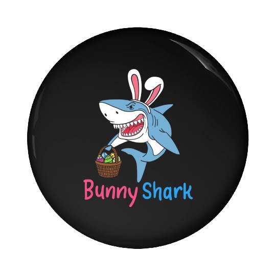 Bunny Shark Easter Sunday Egg Hunting Holiday Gift Pin Buttons