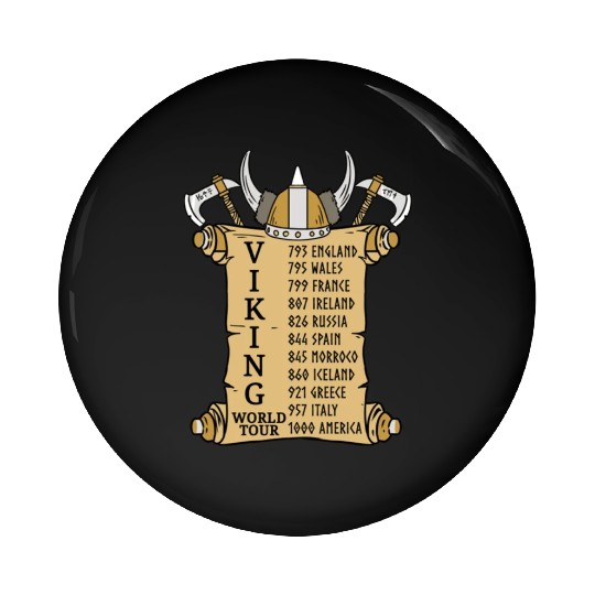 Viking World Tour For Vikings Lover Pin Buttons