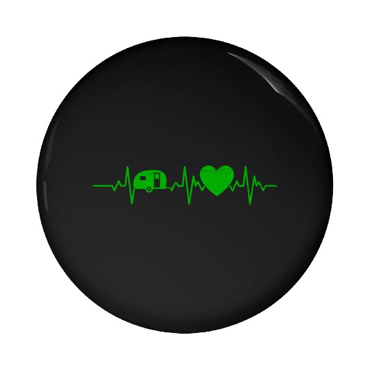 Camping Heartbeat Nature Outdoor Activity Pin Buttons