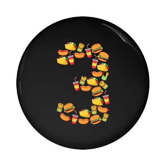 Taco Hot dog Hamburger Kids Boys 3 Year Old Outfit Pin Buttons