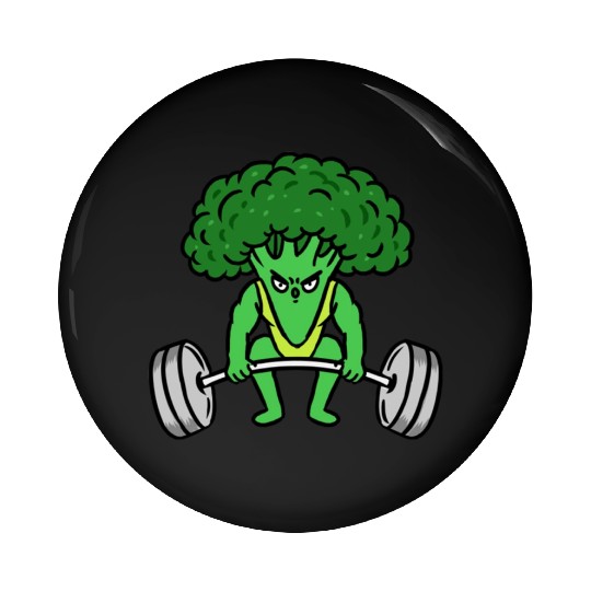 Weightlifting Broccoli For Broccoli Lover Pin Buttons