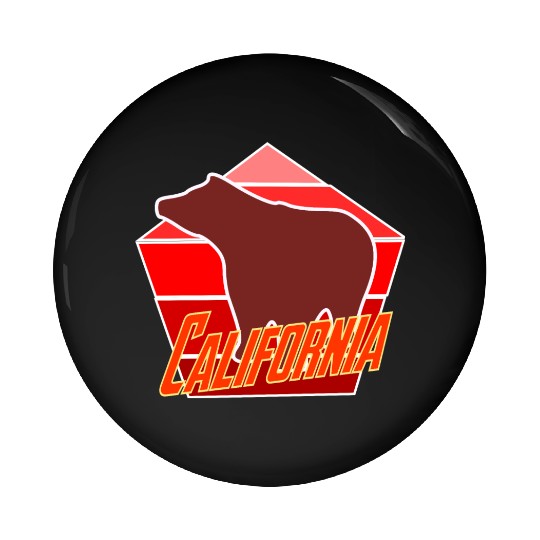 California Bear Flag Pin Buttons