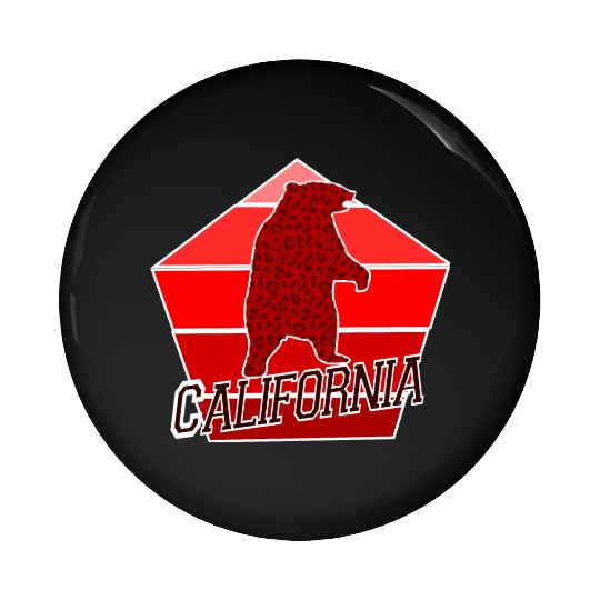 California Bear Flag Pin Buttons