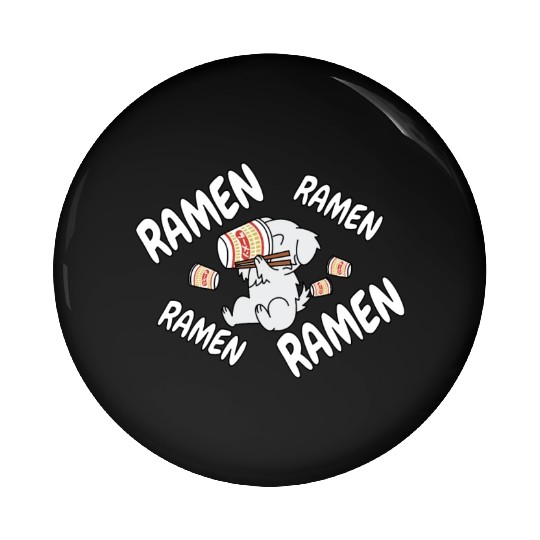 Great Pyrenees Instant Ramen Noodles Pin Buttons