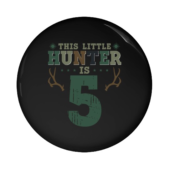 Buck Deer Hunting Hunter Kid 5th Pin Buttons