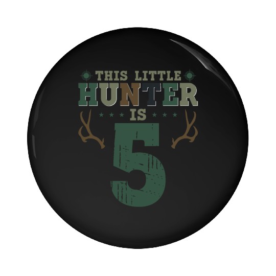 Buck Deer Hunting Hunter Kid 5th Pin Buttons