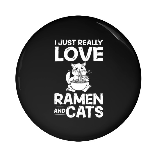 Ramen Cat Bowl Chicken Noodle Soup Japanese Pin Buttons
