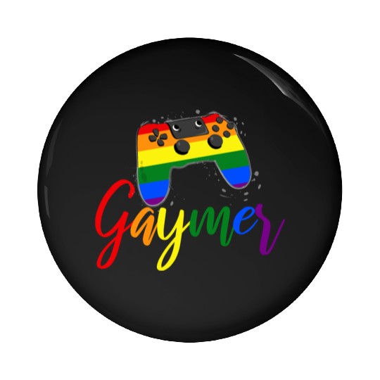 Funny Gaymer Controller Gay Gamer Rainbow LGBT Pin Buttons