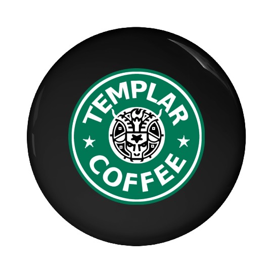 Knights' Templar Coffee Pin Buttons
