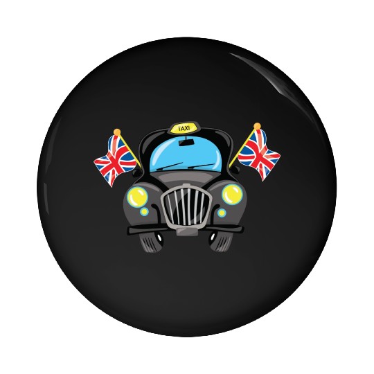 Taxi Hackney the black cab in London Pin Buttons
