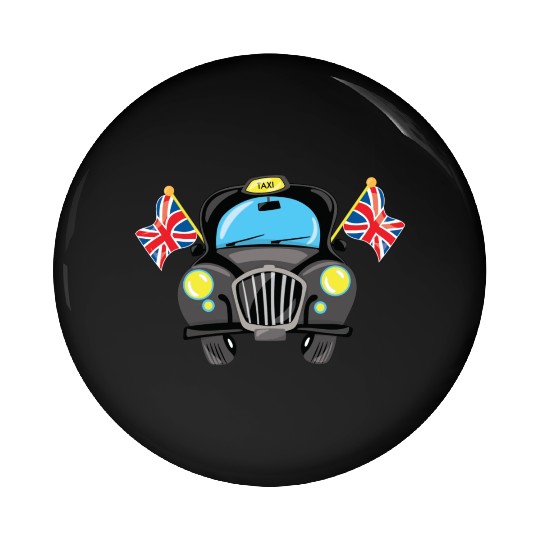 Taxi Hackney the black cab in London Pin Buttons