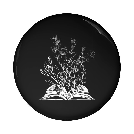Wildflower Book Lover Reading Women Gardening Pin Buttons