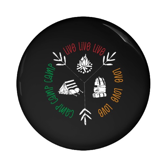 Camping Camper Present Nature Lover Van Pin Buttons