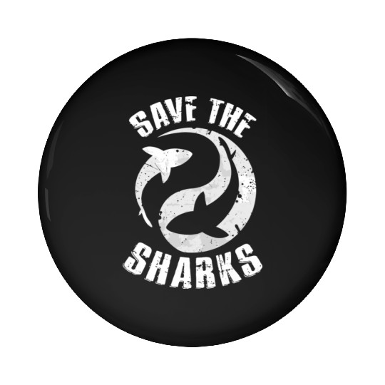 Save The Sharks Protect Ocean Scuba Diving Apnea D Pin Buttons