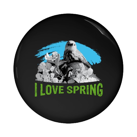 I love SPRING with Eagle Pin Buttons