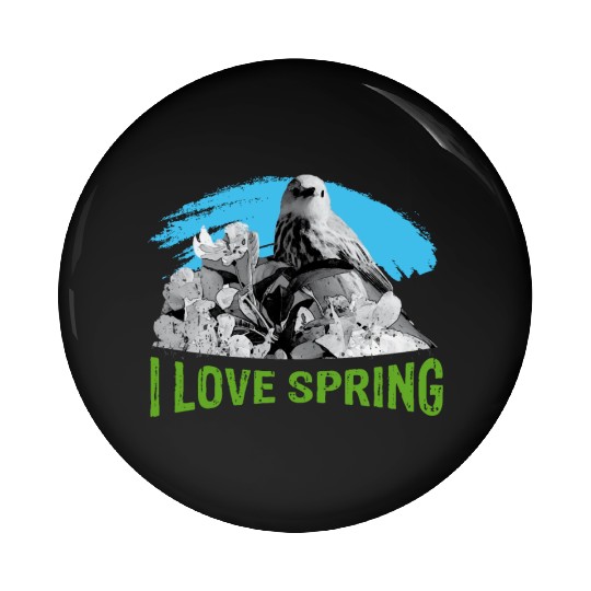 I love SPRING with Eagle Pin Buttons