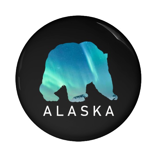 Alaska Gift USA Natur Bär Denali Grizzly Wald Pin Buttons