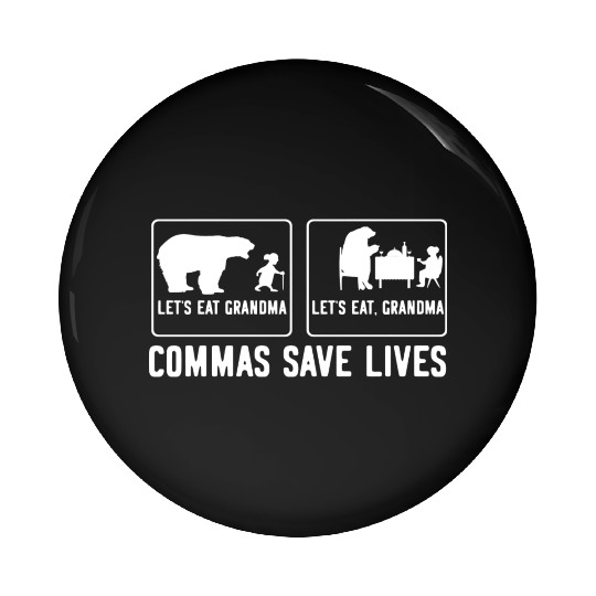 Let'S Eat Grandma Commas Save Lives Pin Buttons