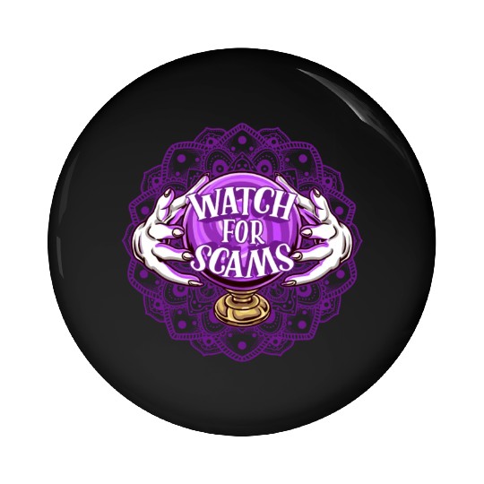 Halloween Witch Hands Witchcraft Scam Pin Buttons