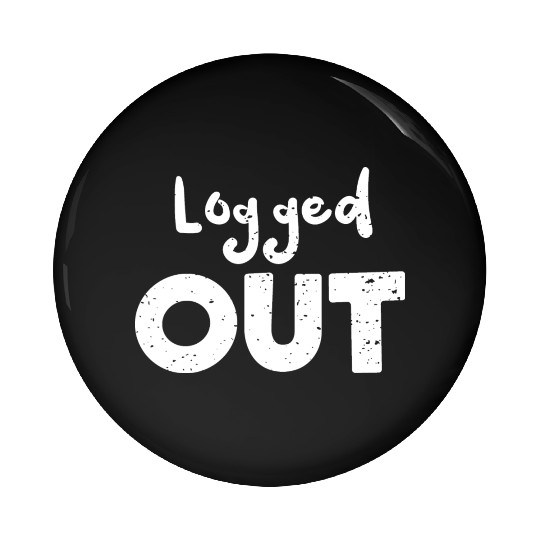 Logged Out - Hiking Pin Buttons