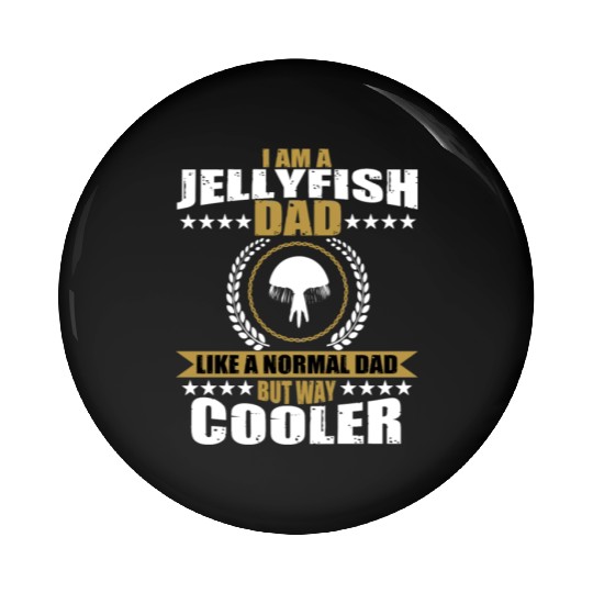 Funny Jellyfish Dad Pin Buttons