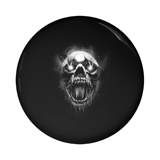 Skull Scream Pin Buttons