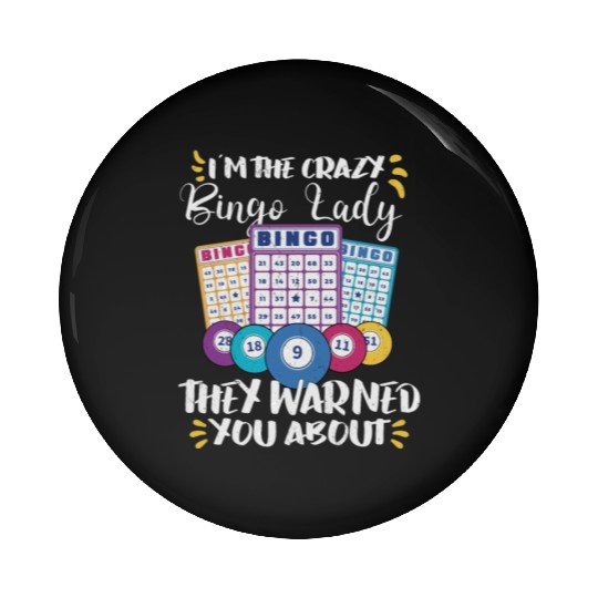 Bingo Card Game Grandma Bingo Player Bingo Cards Pin Buttons