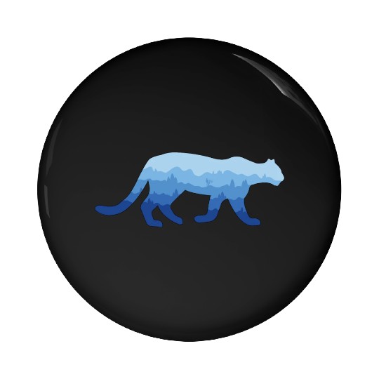 Mountain Lion and Mountain Biker Pin Buttons