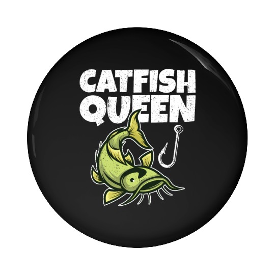 Wels Catfish Design For A Catfish Queen Pin Buttons