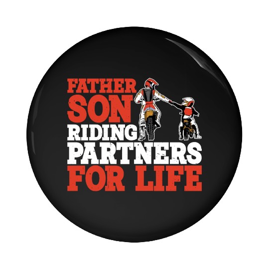 Father Son, Riding Partners For Life 3 Pin Buttons
