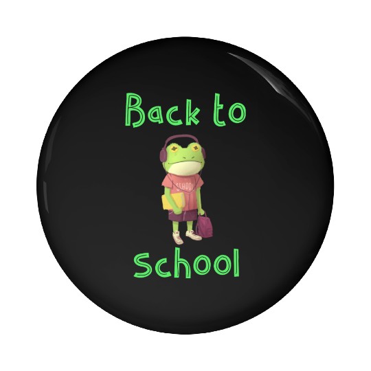 Frog Back To School Pin Buttons