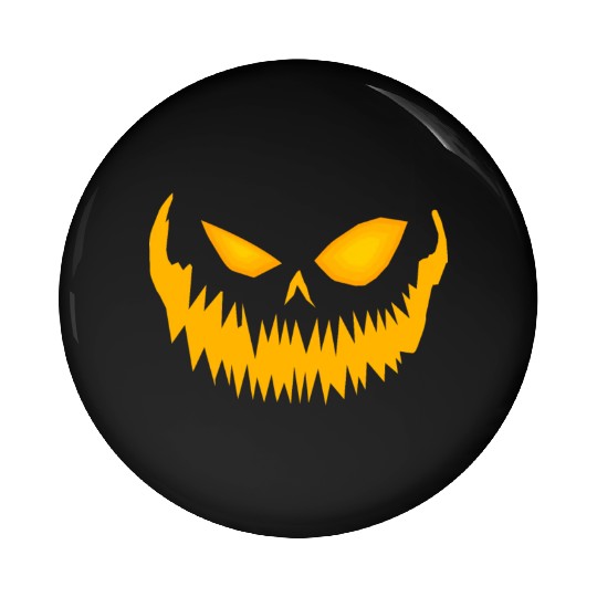 Jack O Lantern Spooky Pumpkin Face Halloween Pin Buttons