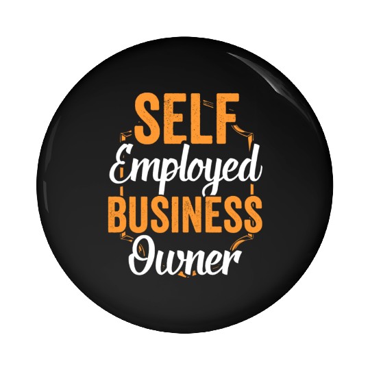 Self Employed Business Owner Boss Work Freelancer Pin Buttons