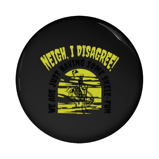 Halloween Cowboy Skeleton Fun Horse Riding Pin Buttons