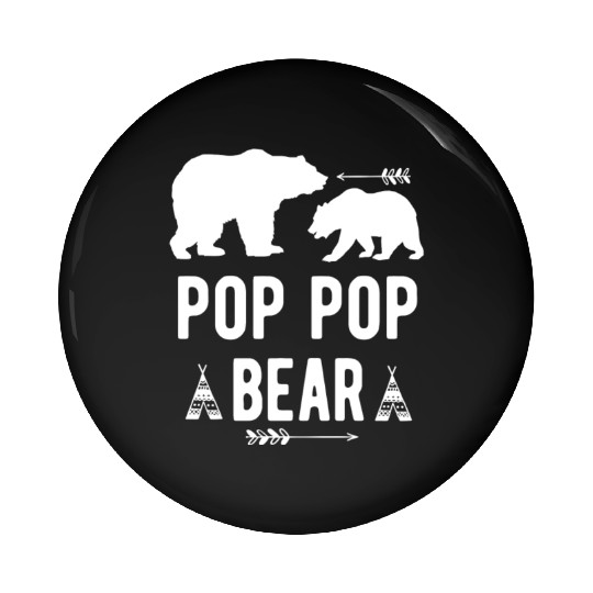 Pop Pop Bear Arrow Grandpa Bear Grandparents Pin Buttons