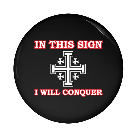 Crusader Cross Of Jerusalem Knights Templar Pin Buttons