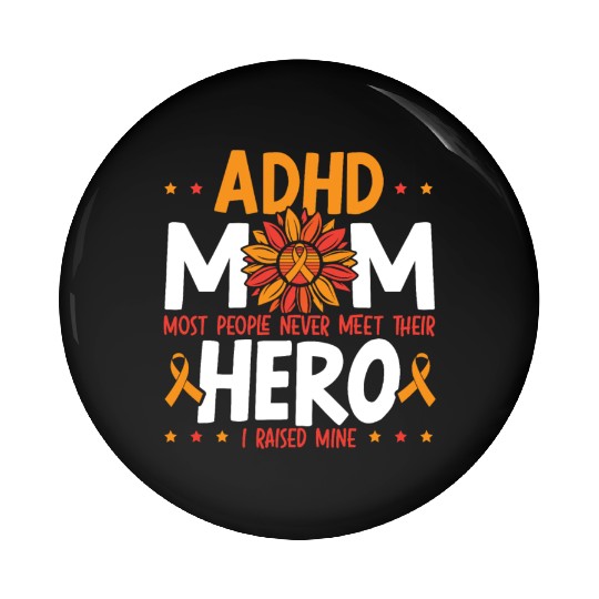 ADHD Mom ADHD Awareness Embrace Neurodiversity Pin Buttons