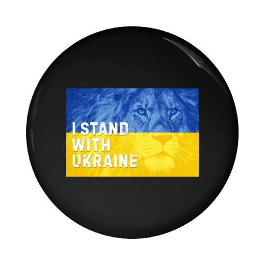 Ukraine Independence Day. I Stand with Ukraine Pin Buttons