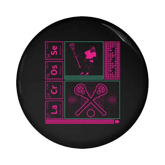 Lacrosse Periodic Table Element Pin Buttons, Lacrosse