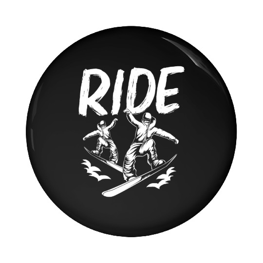 Snowboard Ride Snowboarding Pin Buttons