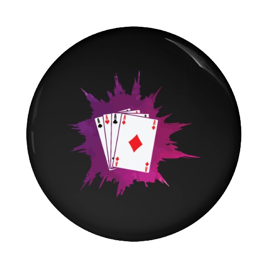 Poker or Skat Card Game Texas Holdem Pin Buttons