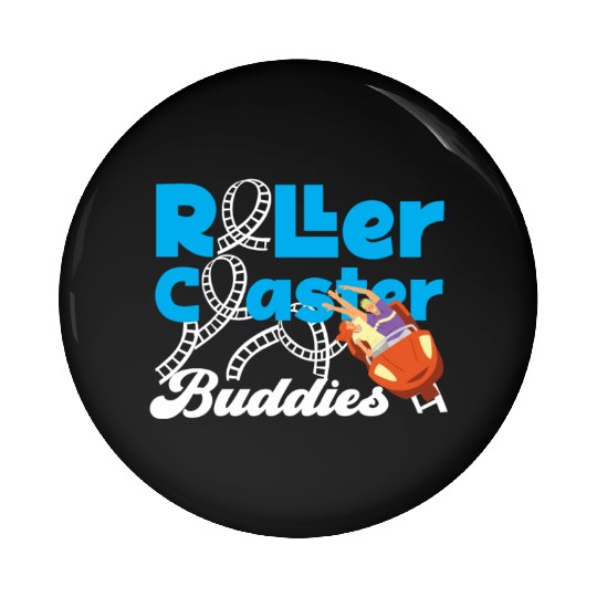 Roller Coaster Friends Besties Pin Buttons